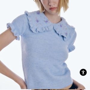 Zara Beaded Knit Sweater BNWOT (S)